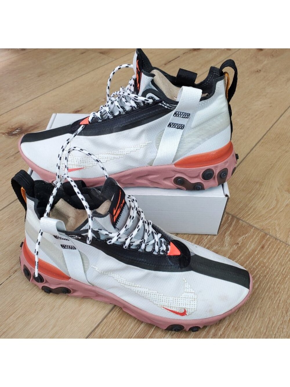 Nike React Runner WR ISPA Mid Summit White Size 6.5 Mens AT3143-100 Sneaker Shoe